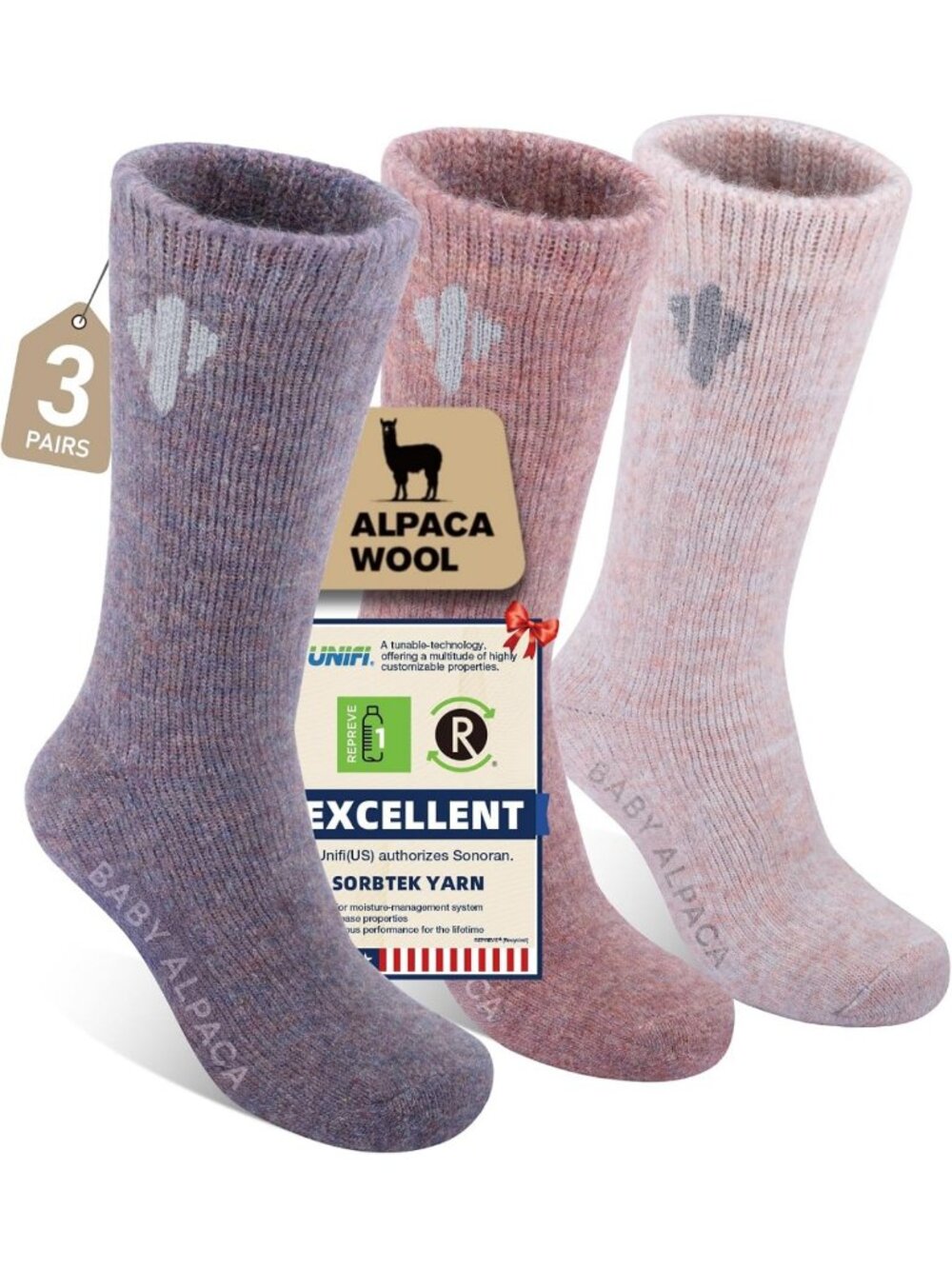 Heavyweight Thermal Alpaca Wool Socks for Men & Women - Thick, Warm